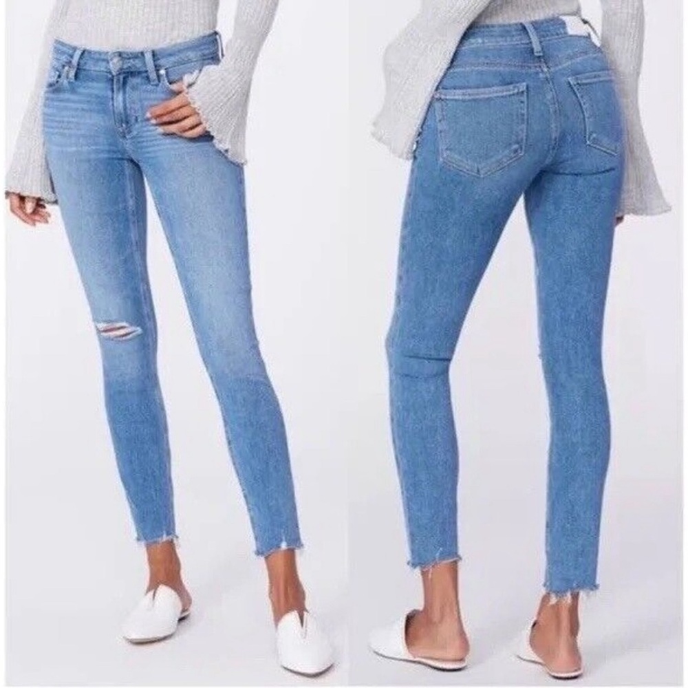 NWT Paige Verdugo Ankle Ultra Skinny Jules Distressed Jeans 26